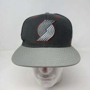 Adidas Portland Trail Blazers Hat Cap Gray Adjustable Snapback Embroidered